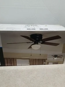 Mainstays 42 inch Hugger Indoor Ceiling Fan with Light Kit, Bronze 5 Blades - Picture 1 of 7