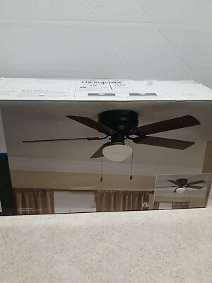 Mainstays 42 inch Hugger Indoor Ceiling Fan with Light Kit, Bronze 5 Blades - Image 1 of 4