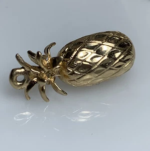 14k Gelbgold 3-D Ananas Charm Anhänger 2,4 Gramm - Bild 1 von 5