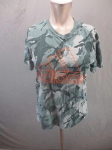 ADIDAS Size L (14-16) Boys Camo 100% Cotton Short Sleeve Athletic T-Shirt 370 - Picture 1 of 9