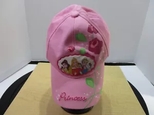 Disney Princess Hat Cap Girls Pink Embroidered Floral Disney Toddler 3 Years - Picture 1 of 12