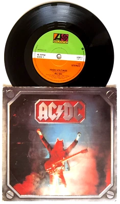 NM AC/DC HIGH VOLTAGE / LIVE WIRE 7" VINYL 45  (HM 1) - Image 1 of 2