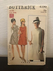 Vintage Butterick Sewing Pattern 4790 Size 8 Sleeveless Dress Or Jumper - Picture 1 of 4