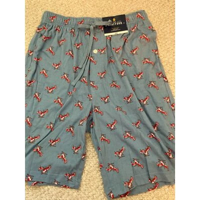 Stafford Men's PJ Bottoms Shorts sz S. Lobster side pockets 100% cotton NWT - Image 1 of 4