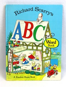 3 Richard Scarry 1970's Large Hardcover Books ABC's Mother Goose Nursery Tales - Picture 1 of 19