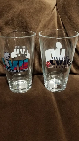 Super Bowl 57 Philadelphia Eagles Kansas City Chiefs Dueling 16oz Pint Glass Cover