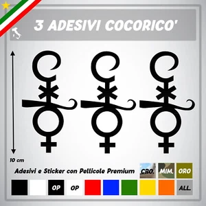 3 adesivo cocoricò da discoteca tuning auto ape piaggio moto casco camper muri - Imagen 1 de 1