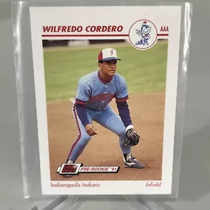 Tarjeta de radiocontrol Impel 179 Wilfredo Cordero Line Drive 1991 pre-novato Minor Indians AAA - Imagen 1 de 2