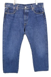 Levi's 501 Jeans Para Hombre W38 L28 Corte Recto Con Botón Fly Denim Azul - Imagen 1 de 8