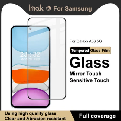 Protector de pantalla de cobertura completa de vidrio templado imak para Samsung Galaxy A36 5G Foto 1 de 4