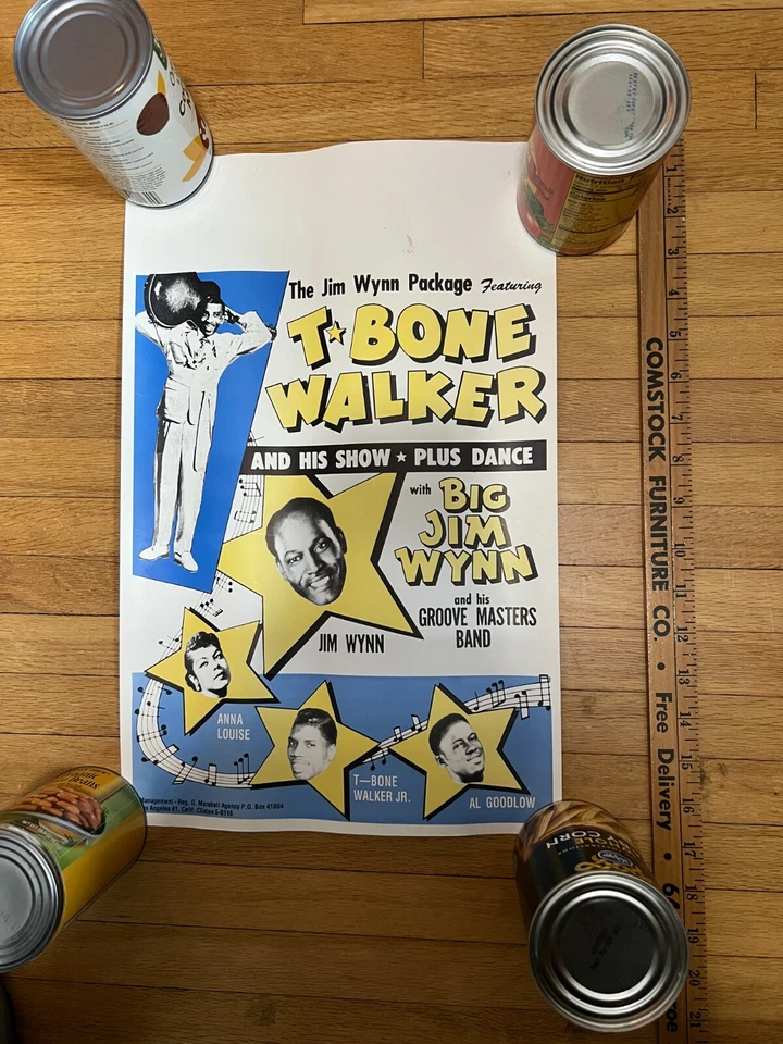 T-Bone Walker Big Jim Wynn concert poster reprint 11 x 17 - Image 1 of 1