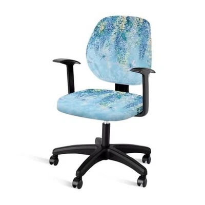Fundas para sillas de oficina extraíbles funda para silla de computadora lavanda libélula Foto 1 de 4