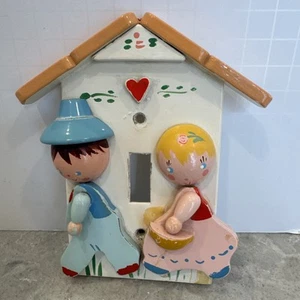 Vintage IRMI Baby Nursery Wood Light Switch Plate Cover - Picture 1 of 5