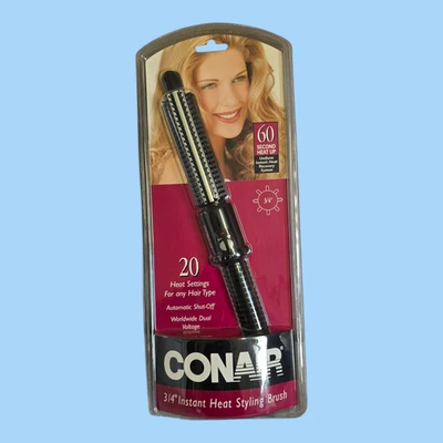 NEW Vintage Conair 3/4" Instant Heat Hair Styling Brush BC84XCS 20 Heat Settings - Image 1 of 4