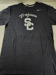 USC Trojans Nike Tee Short Sleeve Shirt Black Mirror Silver NCAA Men’s Med - Picture 1 of 7