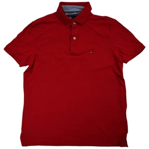 Polo uomo Tommy Hilfiger Performance Piqué taglia M rossa manica corta - Foto 1 di 8