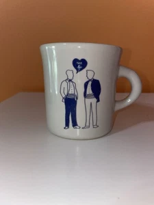 Fishs Eddy Jason Oranzo 2 Grooms We Do Marriage Porcelain Coffee Tea Cup Mug - Picture 1 of 6