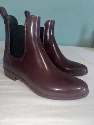 Sam Edelman Botas de Lluvia Mujer Talla 7 Color Borgoña Usadas 1x ¡Excelente Estado! Foto 1 de 4