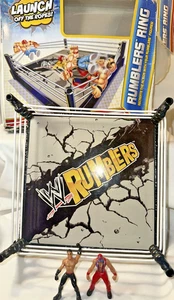 WWE Rumblers Ring mit zwei Wrestling Figuren. Box in grober Form. - Bild 1 von 8