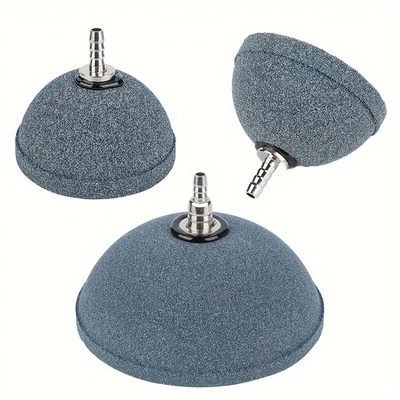 Piedra de aire sinterizada de alta temperatura de 1 pieza para acuario/estanques - boquilla de acero inoxidable Foto 1 de 4