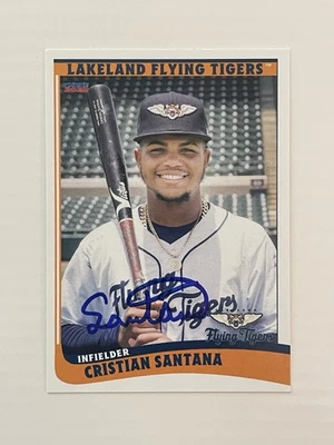 Cristian Santana SIGNED 2022 Choice Lakeland Flying Tigers #27 IP AUTO - Image 1 of 2