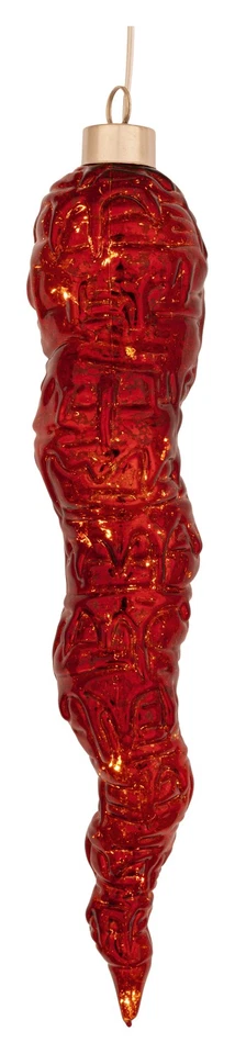 HGD LED Glass Stalactite for Hanging - Red -27cm - Luminous Elegance in Teardrop Shape - Image 1 of 1