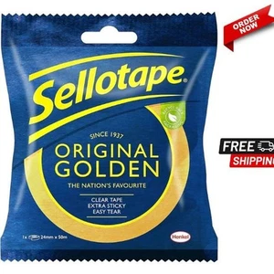 Sellotape Original Golden, Multi-Purpose Clear Golden 1 x 24mm x 50m - Picture 1 of 5