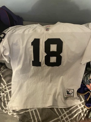 Camiseta Randy Moss Oakland Raiders cosida, muestra manchas, talla 56 Foto 1 de 2