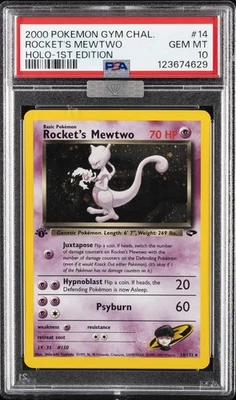 2000 POKEMON GYM CHALLENGE HOLO-1ST ED #14 ROCKET'S MEWTWO PSA 10 - Image 1 of 2