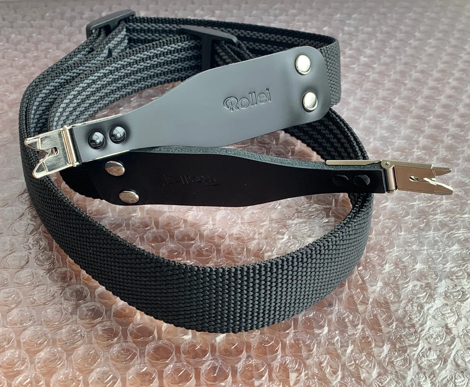 CORREA DE CUELLO DE HOMBRO DE NYLON PARA ROLLEIFLEX 3.5T 3.5E 3.5F 2.8E 2.8F/FX (NEGRO) Foto 1 de 4
