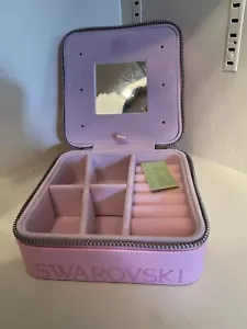 Swarovski 2022 Pink Travel Jewelry Box Size 5"x5"x3" #5646912 - Picture 1 of 3