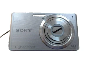 SONY Cyber Shot DSC-W610 silver Digital Camera 4x Zoom 14.1 MGpix Used - Picture 1 of 5