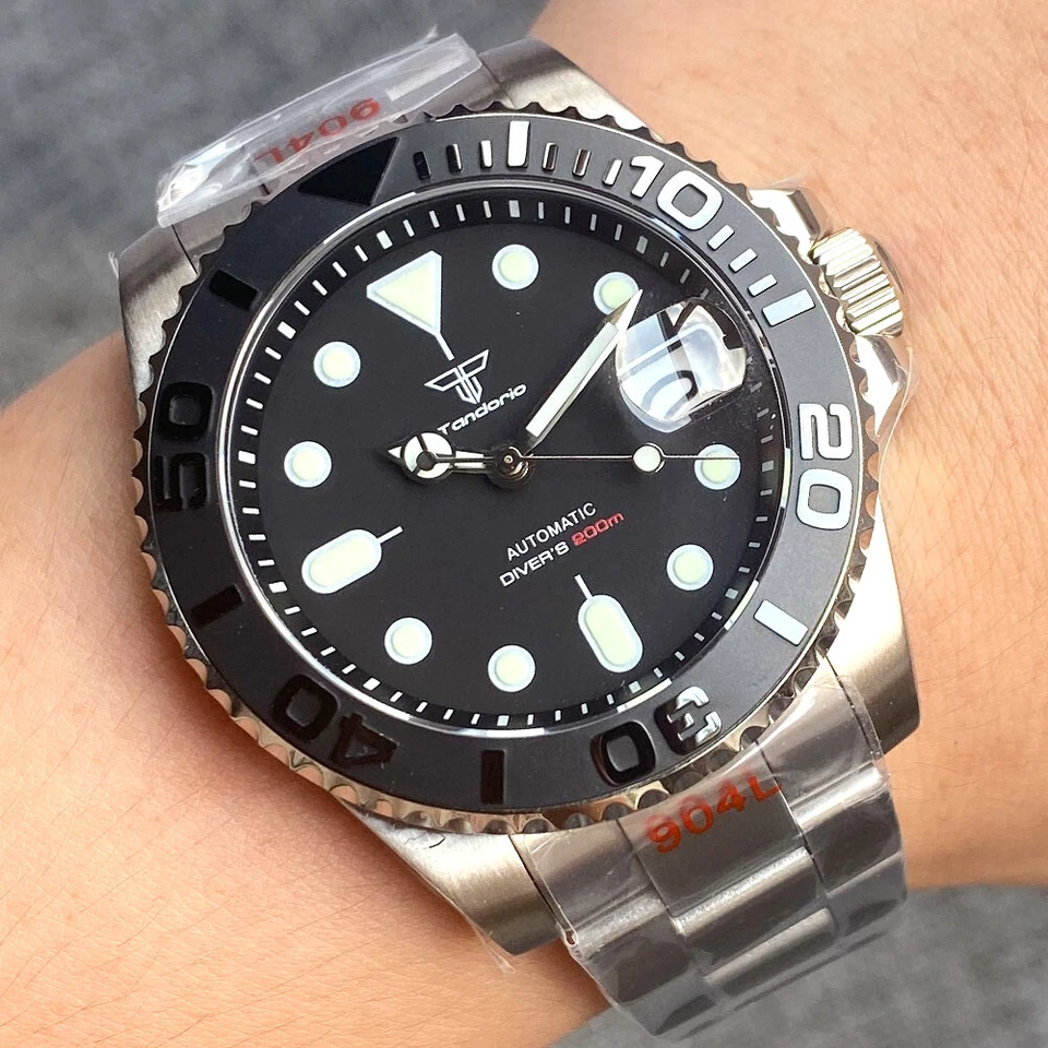 BLIGER 39mm Blue Dial Gold Color Marks Watch For Men NH35A Watch Steel Date