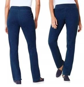 NWT Pure J Jill Slim Leg Pull On Blue Jeans Straight Indigo Womens 4X Everyday - Picture 1 of 10