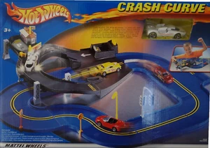 Crash Curve Anlage Hot Wheels Bahn Spielzeug Auto Set Rennbahn Mattel 2002 NEU - Bild 1 von 4
