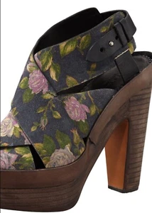 Rag & Bone Sloane Nubuck Floral Suede Strappy - Size 8.5  (Excellent Condition) - Picture 1 of 8