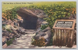 Lost River Natural Bridge Virginia Linen Postcard - Picture 1 of 2