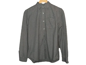 Gap Men's Shirt Size L Gray & Black Checked Long Sleeves Buttoned Down Collar - Picture 1 of 7