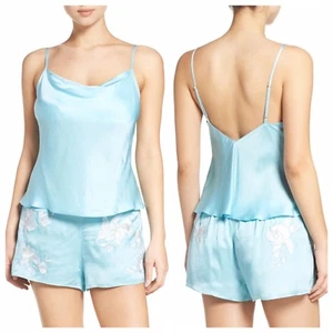 NATORI "Orchid" Embroidered Camisole Pajamas,Small, NWT, Retail $220 - Picture 1 of 6