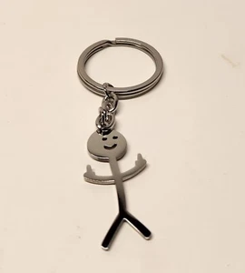 Stick Man Double Finger Keychain - Picture 1 of 2