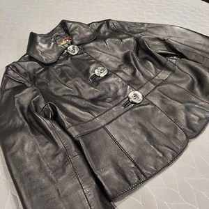 Wilsons Leder Damen SMALL Jacke Cropped Schößchen belüftet VINTAGE Y2K - Bild 1 von 22