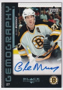 2006-07 Black Diamond Gemography #GGM Glen Murray AUTO - Boston Bruins