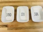 Rae Dunn Surf, Sand, Sea Snack Dishes Magenta Artisan Collection