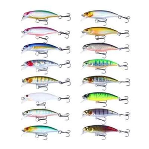 16 Stück/Set Crankbait 6cm/4,3g Elritze Angelköder Haken Tackle Hartköder Barsch - Bild 1 von 12