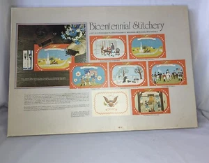 Vintage U.S. Bicentennial Stitchery Patriotic Placemats Lot 7 With Box Plastic - Picture 1 of 17