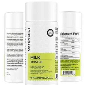 OxyEnergy Silymarin Milk Thistle Supports Healthy Liver Function 90 Capsules New - Picture 1 of 11