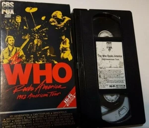 The Who Rocks America 1982 American Tour VHS 1984 CBS/Fox Red (Pete Townshend) - Picture 1 of 1