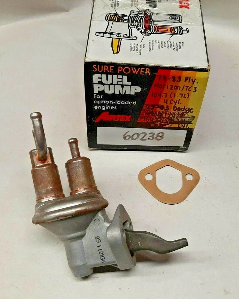 Dodge Omni 1979-1983 Plymouth Horizon 4 cilindros; bomba de combustible Airtex # 60238 con junta Foto 1 de 1