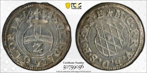 E105 German State Bavaria 1625 2 Kreuzer PCGS MS-63 - Picture 1 of 3