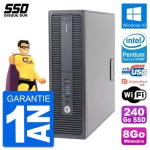 PC HP ProDesk 600 G2 SFF Intel Pentium G4400 RAM 8Go SSD 240Go Windows 10 Wifi - Imagen 1 de 7